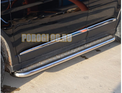 Пороги с накладным листом d53 для Haval H6 (2017-...)