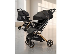 Коляска прогулочная Amarobaby Route Черная / Золото