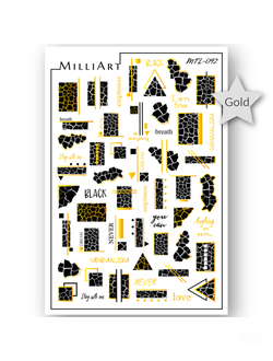 Слайдер-дизайн MilliArt Nails Металл MTL-092