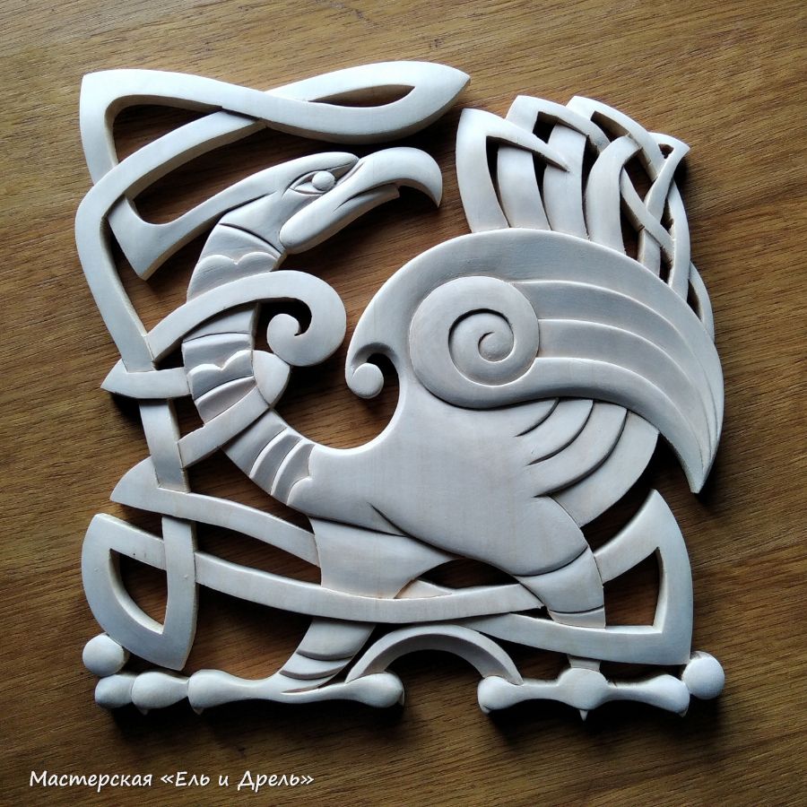 Кельтский орнамент, резьба по дереву