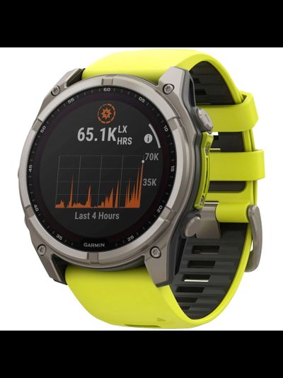 Часы Garmin Fenix 8 —51mm Solar Sapphire Titanium Amp Yellow / Graphite