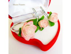 Комплект "Утро в саду". Белая позолота.