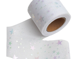 Фатин "Звездочки", ширина 5,5 см, длина 1 м, вариант 3