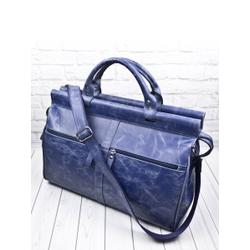 Кожаный саквояж Veano blue (арт. 4004-07)