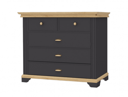 Спальня ЛИАНА-1 - Комод Дуб Крафт Золотой/Графит