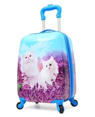 Детский чемодан Котята голубой