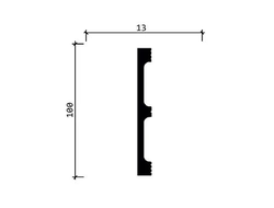 Напольный плинтус Decor Dizayn DD709, 2 метра