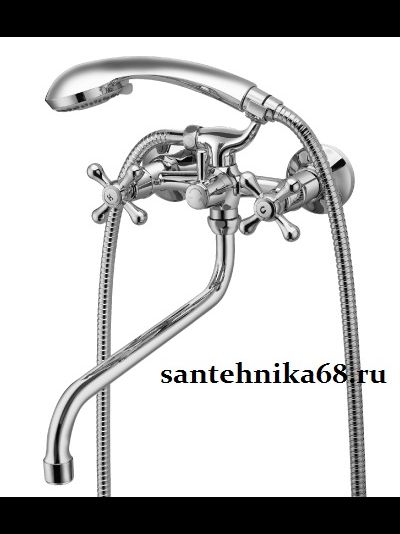 Смеситель для ванны с душем Lemark Promotion LM6041C универсальный с круглым поворотным изливом 300 мм