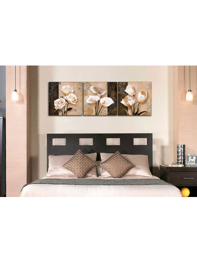 Модульная картина "Цветочное трио"