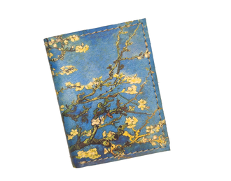 Картхолдер-книжка с шестью отделениями с принтом по мотивам картины Винсента Ван Гога "Цветущий миндаль"