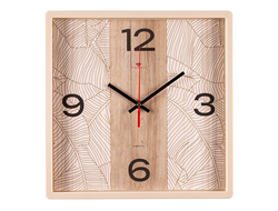 Часы настенный квадрат пластик Арабеска беж 30*30 [96 527]