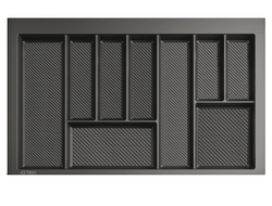 Лоток  для столовых приборов TRAY 800мм, ГРАФИТ  (13.0080)  AQ