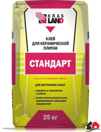 Клей для плитки Стандарт «Krasland»  25 кг
