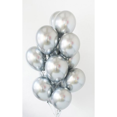 шар с гелием 12"/30 см "хром"