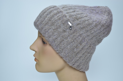 Шапка Vizio SS 1418 CRYO бежевая с фиолетовым