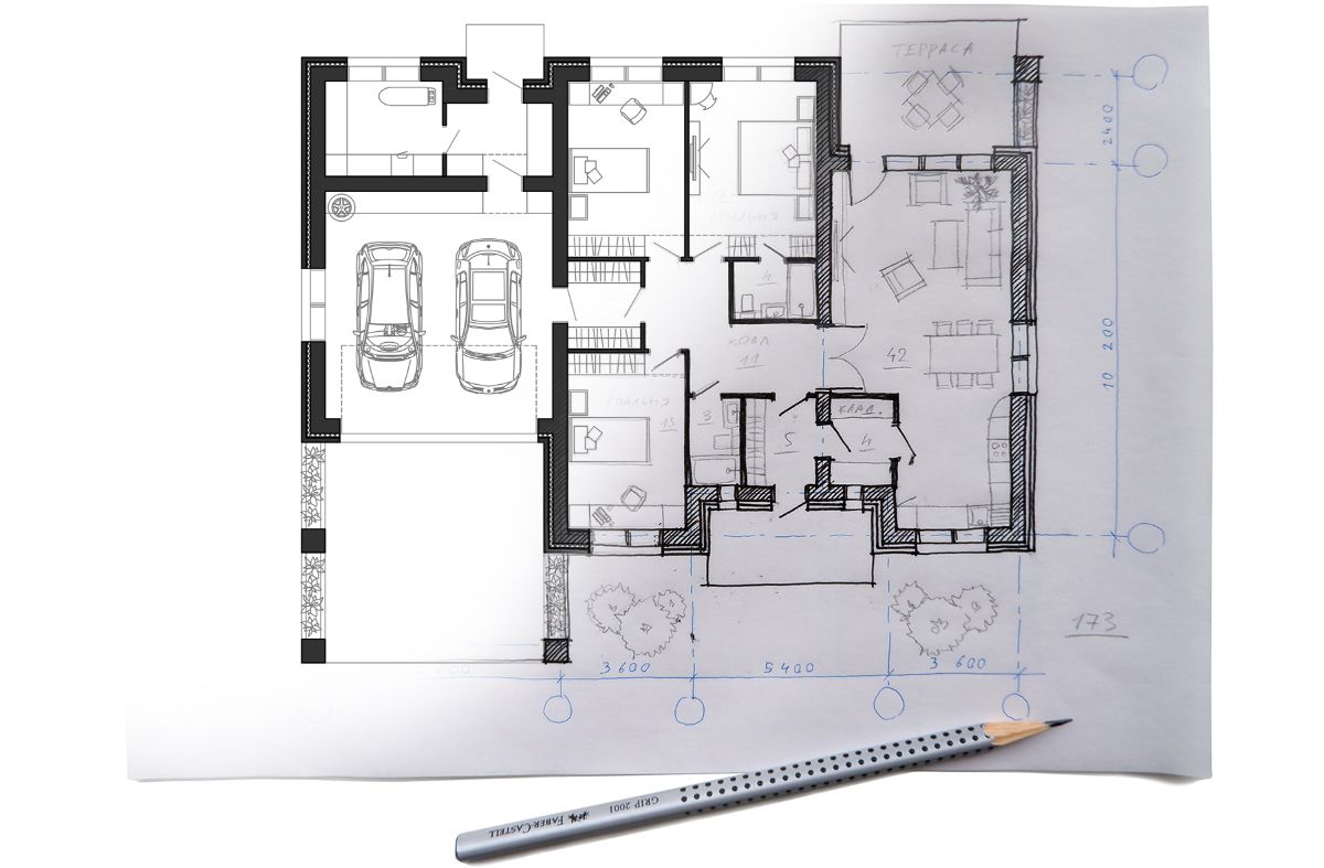 Схема планировки дома М-173