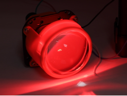 Билед модули M01, 2.5 дюйма, 12v, 5500К, с подсветкой красного цвета Devil Eyes, гаечное крепление (комплект, 2шт)
