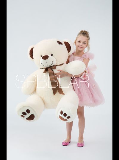 Большой плюшевый мишка 150 см бежевый Тони