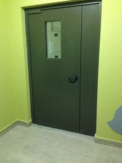 Дверь противопожарная ДПМО-02/60 (EI 60) полуторная (остекленная), размером 2070*1260 - 1,2 мм.