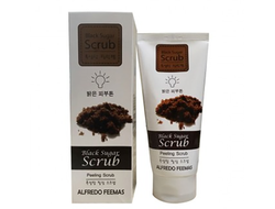 Пилинг - скраб Lunaris Alfredo Feemas Black Sugar Peeling Scrub с черным сахаром ,180мл