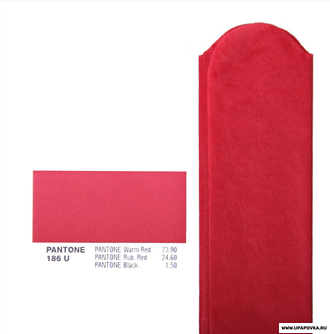 Помпон из бумаги 20 см Красный