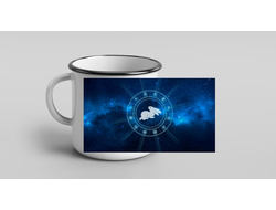 Кружка металлическая эмалированная год Кролика №9