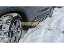 Пороги подножки "Luxe Silver" 1850 мм для Geely OKAVANGO I 2023-2025