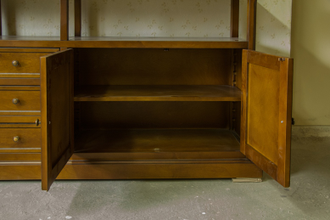 Большая тумба под ТВ и технику на цоколе.