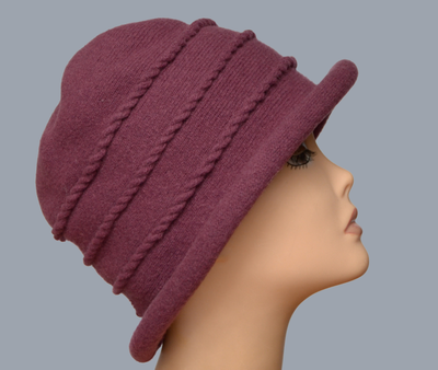 Женская польская шляпка Камея сливового цвета фото