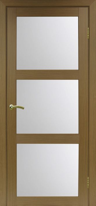 Межкомнатная дверь "Турин-530.222" орех (стекло сатинато)