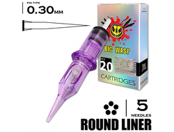 5RL/0,30 mm - Round Liner (BIG-WASP PRESTIGE PURPLE)