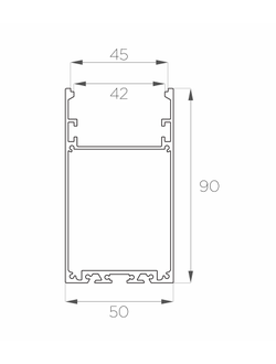 Алюминиевый профиль 4L-5090-S ANOD