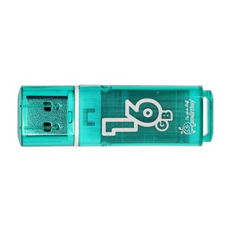 Флеш-память Smartbuy Glossy, 16Gb, USB 2.0, зеленый, SB16GBGS-G