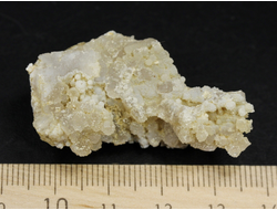 Кварц на халцедоне, необработанный "дикий" образец, Россия, Северный Кавказ, КЧР, Усть-Джегутинский район (40*27*20 мм, 11 г) №28372