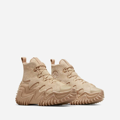 Converse Run Star Motion CX Platform SGA бежевые высокие на платформе