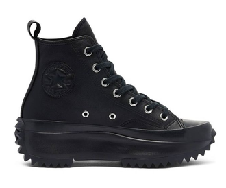 Converse Run Star Hike High Top Total Black кожаные черные высокие