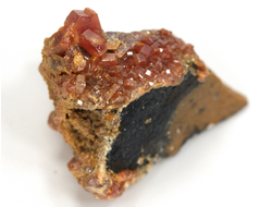 Ванадинит, кристаллы на породе, Марокко (23*20*18 мм, 8 г) №35873