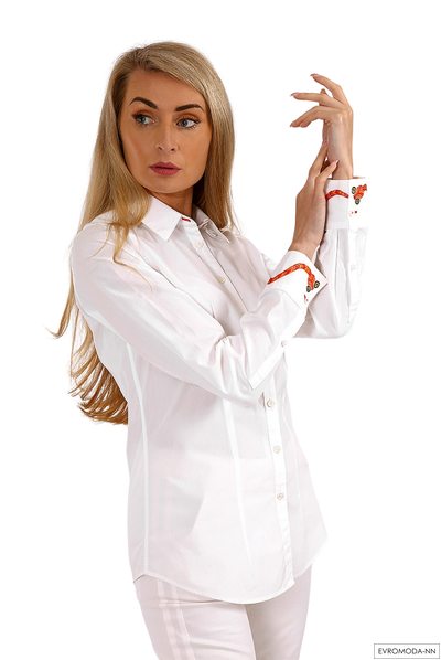 Блузка женская белая Вельвет-W2PBE1