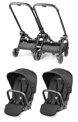 Коляска прогулочная для двойни Peg Perego City Loop True Black