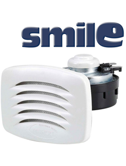 Электромагнитный звуковой сигнал Marco Smile SM1 13210122 12В 5А 108дБ 114x90мм врезной из белого пластика