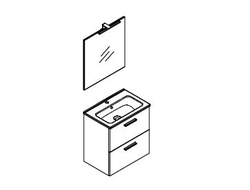 Комплект мебели Vitra Mia, 60 см, с ящиками, 75021