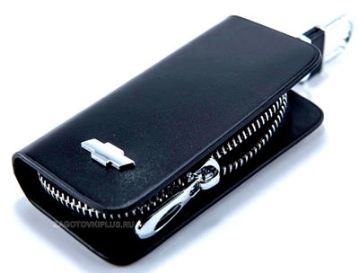 Ключница авто из натуральной гладкой кожи с логотипом CHEVROLET