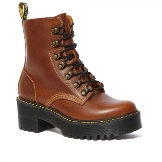 Ботинки Dr. Martens Leona Orleans коричневые женские