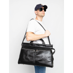 Кожаный саквояж Veano Premium black (арт. 4004-51)