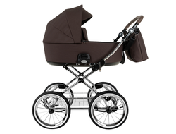 Коляска люлька 1в1 Roan Bass Next Classic d14 Turkish Coffe / Black / руч.Cappuccino