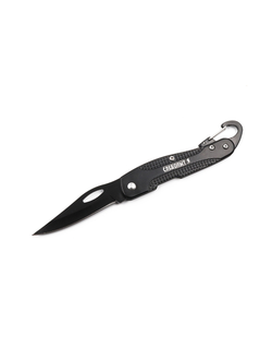 Нож туристический "СЛЕДОПЫТ", дл. клинка 70 мм, без фиксатора, с карабином, на блистере