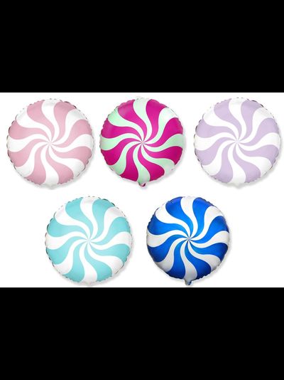 Шар 18"/46 см Круг, Леденец, МИКС