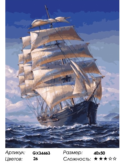 Картина по номерам 40х50 на подрамнике GX34463