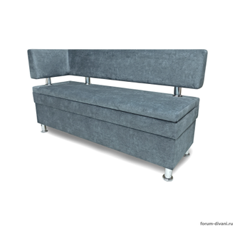 Кухонный ДИВАН "ФОРУМ-4" с боковой спинкой, Серый Левый