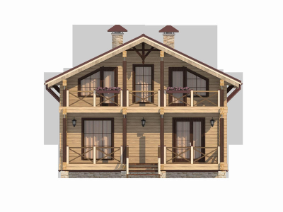 Дом из клееного бруса КБ-07, 137 м2